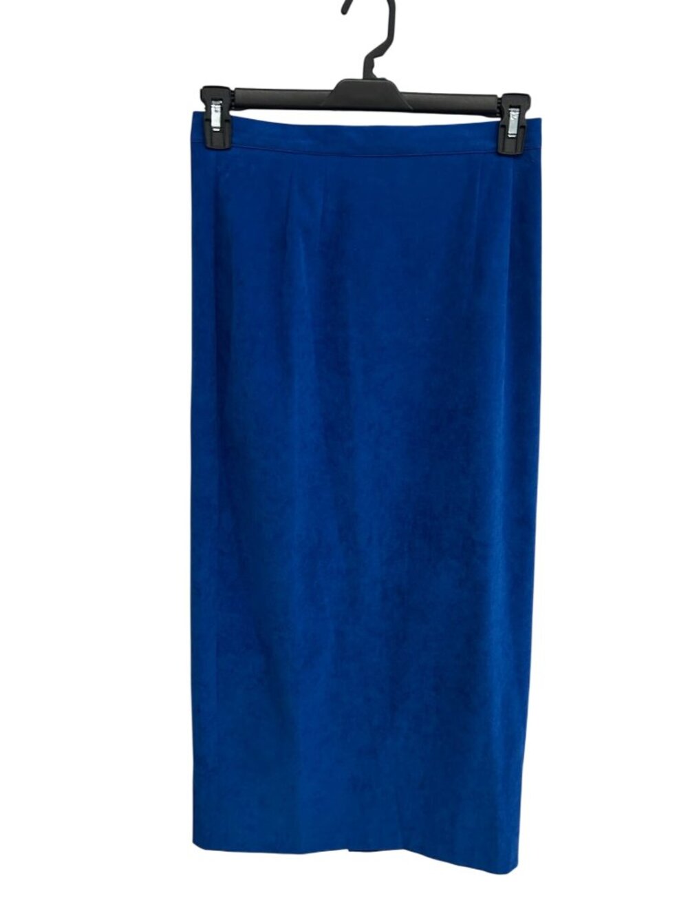 Ellen Figg 10 Royal Blue Pencil Skirt Back Slit Side Zip Minimalist Collegiate